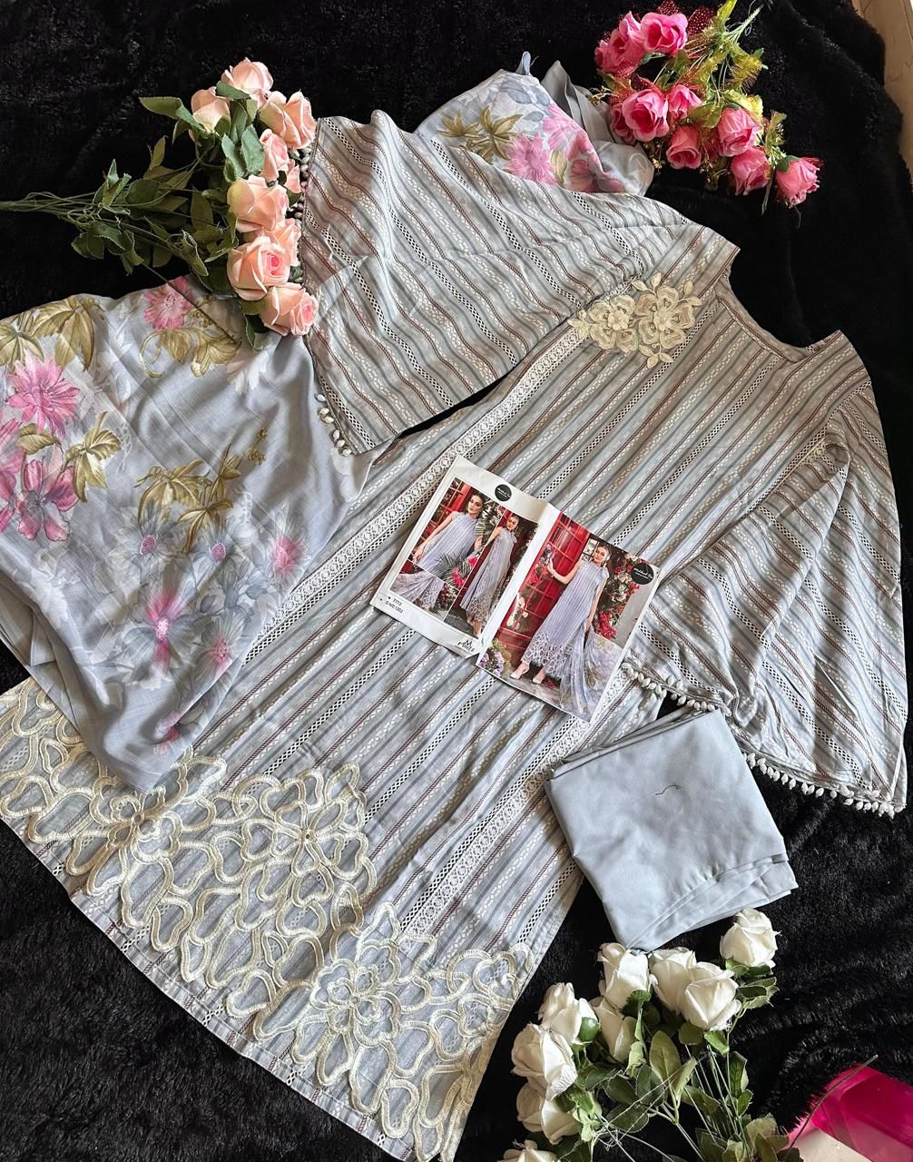 M print Spring Summer 22 By Mehboob 1301 And 1302 Pure Cotton Pakistani Suit Exporters in India